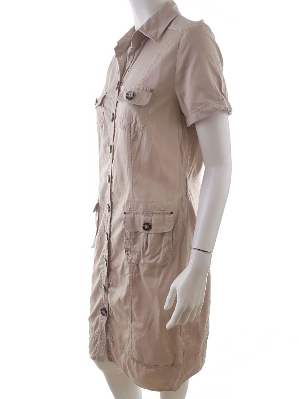 Gerry weber Rozmiar M Kołnierz Sukienka Koszulowa Krótki rękaw Midi Gerry weber Rozmiar M Kołnierz Sukienka Koszulowa Krótki rękaw Midi