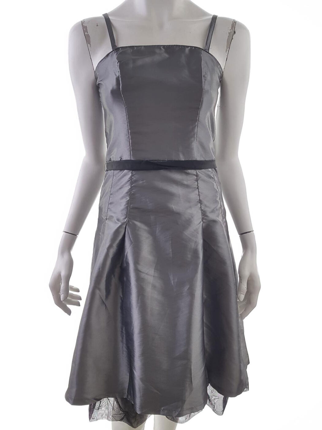 Vero moda Rozmiar 36 Kwadratowy dekolt Sukienka A-Line Bezrękawnik Midi