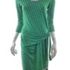 Max Studio Rozmiar M Grochy Okrągły dekolt Sukienka Sheath Rękaw 3/4 Midi