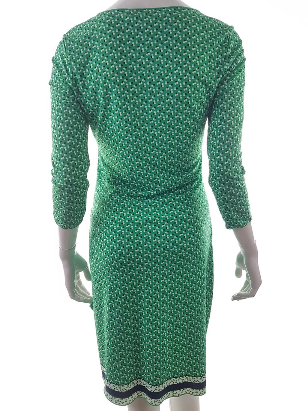 Max Studio Rozmiar M Grochy Okrągły dekolt Sukienka Sheath Rękaw 3/4 Midi Max Studio Rozmiar M Grochy Okrągły dekolt Sukienka Sheath Rękaw 3/4 Midi