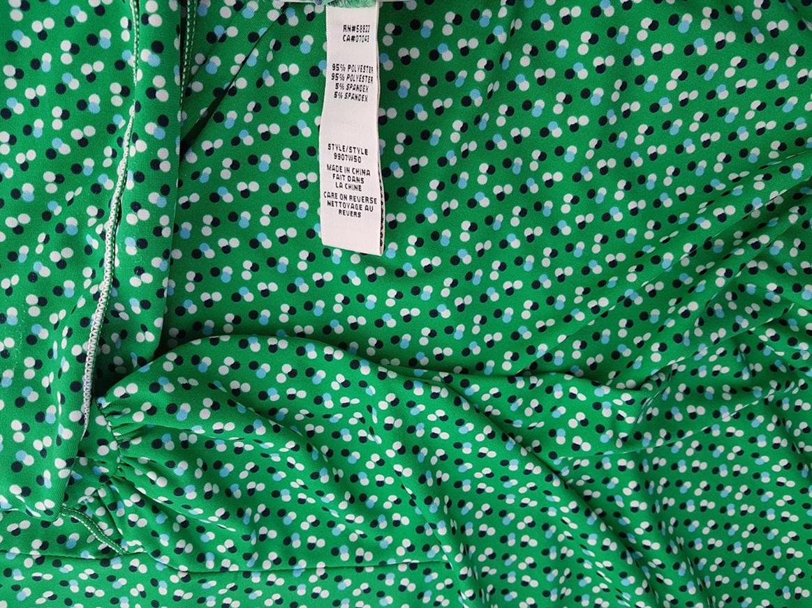 Max Studio Rozmiar M Grochy Okrągły dekolt Sukienka Sheath Rękaw 3/4 Midi Max Studio Rozmiar M Grochy Okrągły dekolt Sukienka Sheath Rękaw 3/4 Midi