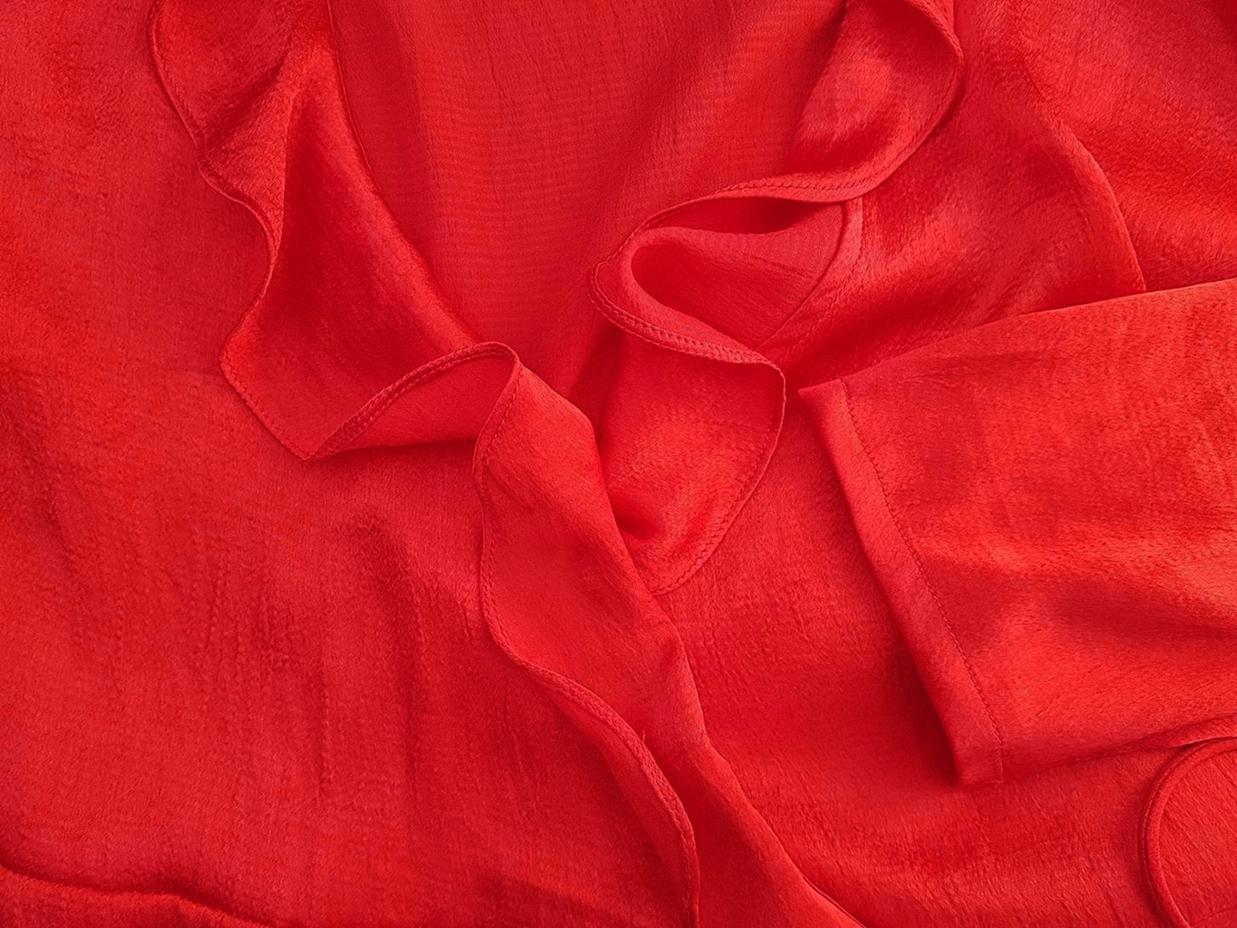 Vero moda Rozmiar L W serek Bluzka Kopertowa Długi rękaw