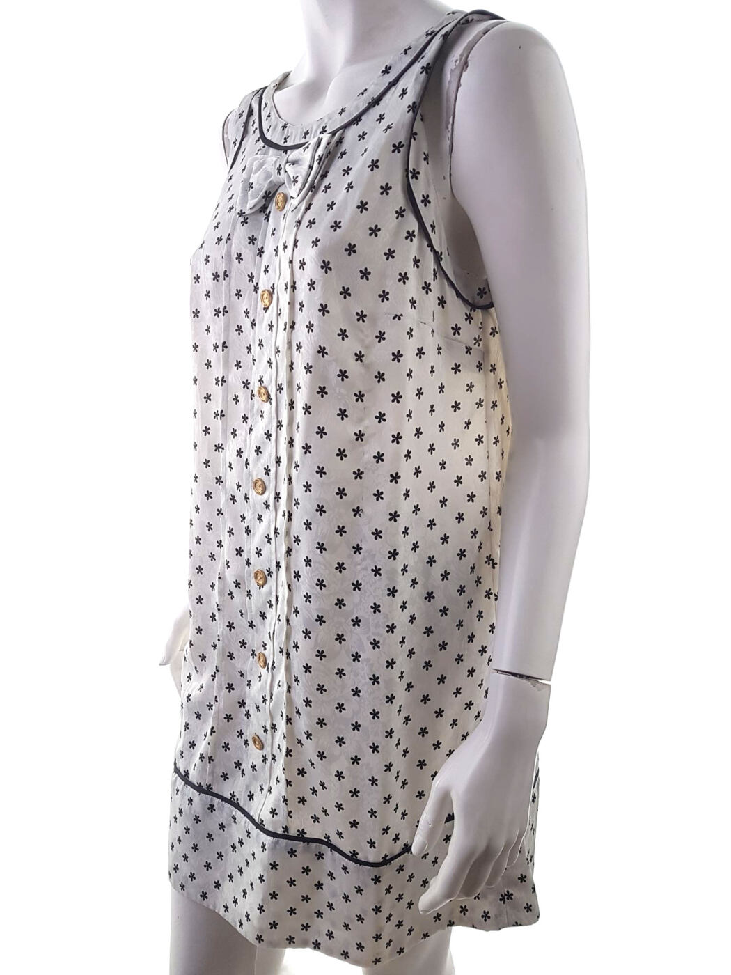 Miss selfridge Rozmiar 14 (42) Okrągły dekolt Sukienka Mini Bezrękawnik Krótka