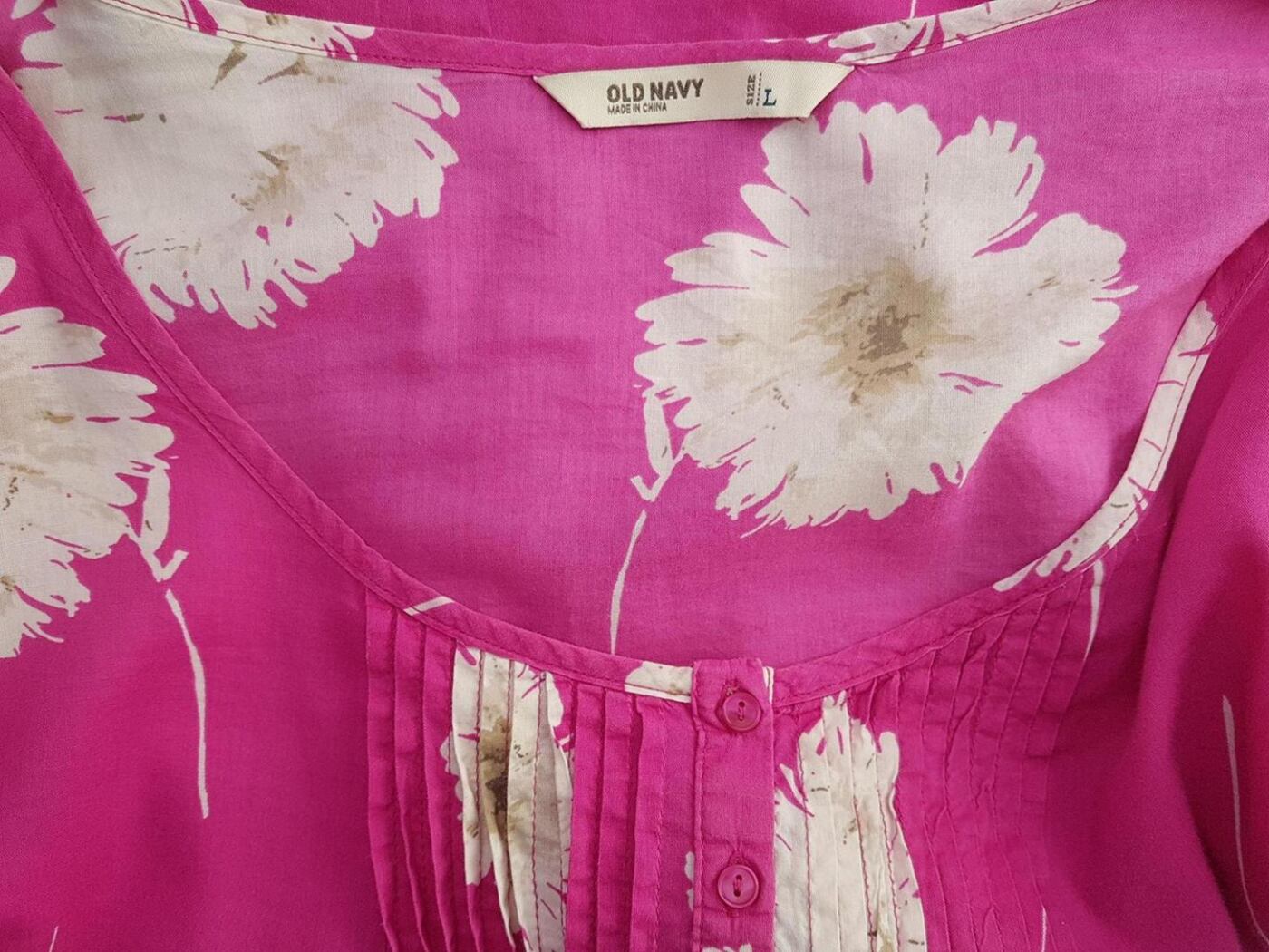 20190518_142845.jpg Old Navy Rozmiar L Dekolt U Bluzka Rękaw 3/4