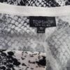 Topshop Rozmiar 40 Panterka W serek Długi Zapinany Kardigan Długi rękaw Cienka dzianina