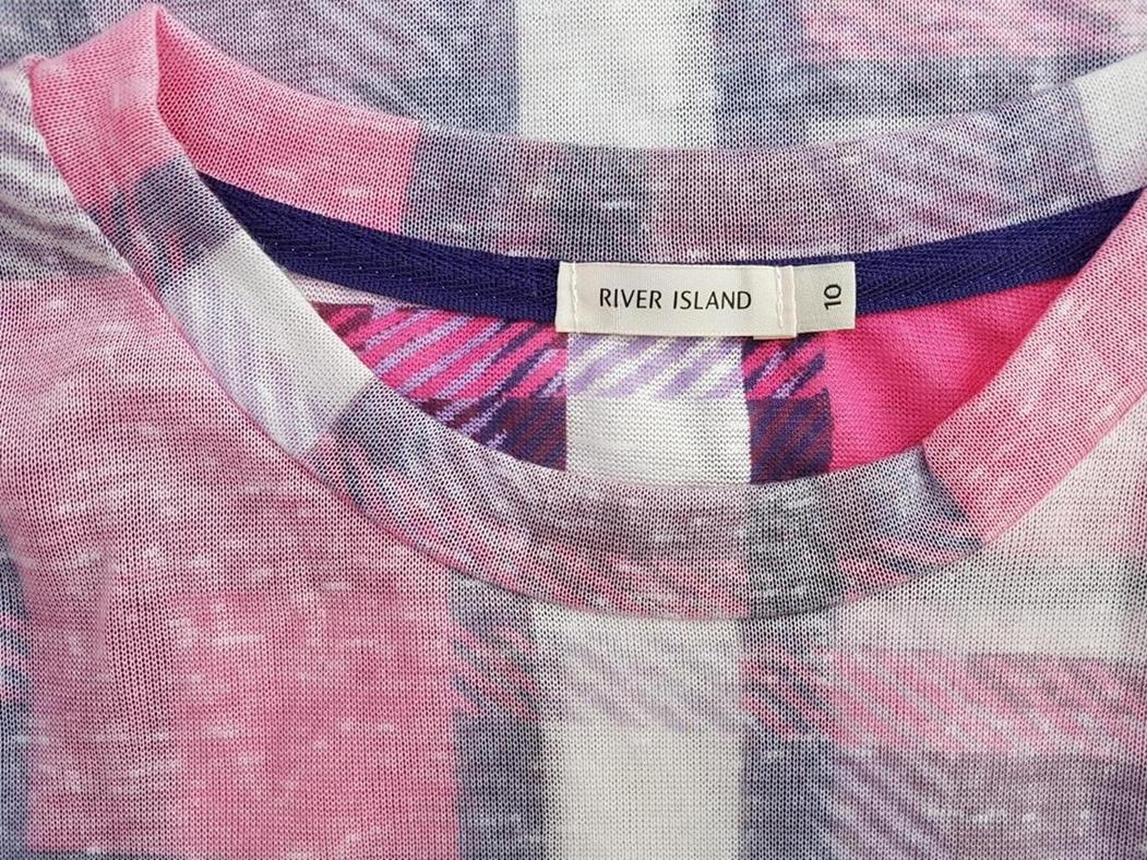 River island Rozmiar 10 (38) Crew Neck Tunika Bluzka Krótki rękaw