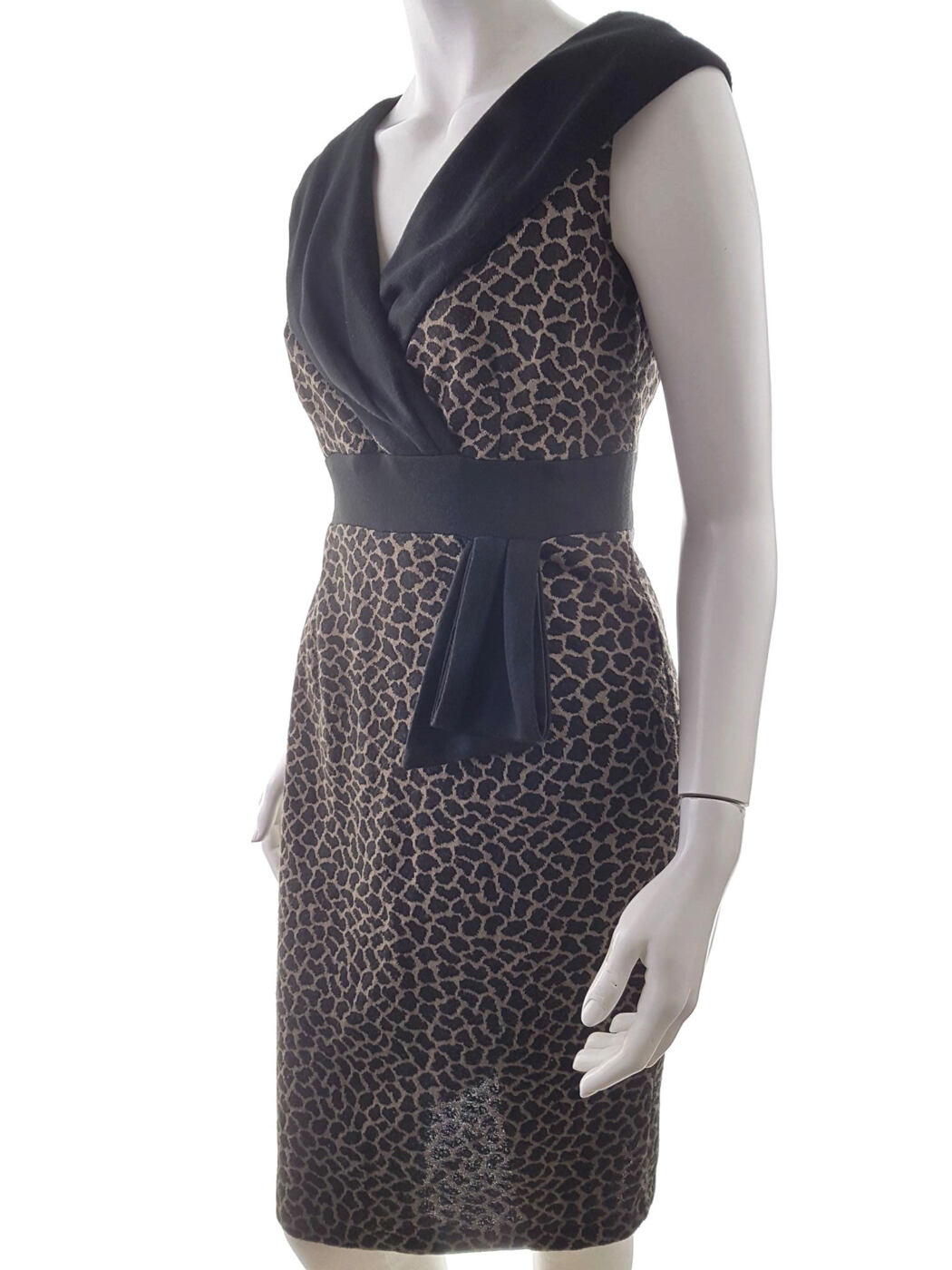 Rozmiar 12 (40) W serek Sukienka Sheath Bezrękawnik Midi Rozmiar 12 (40) W serek Sukienka Sheath Bezrękawnik Midi