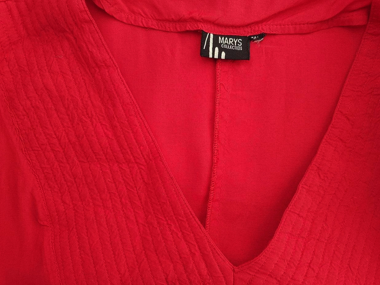 Marys Mode Rozmiar XL W serek Sukienka Prostokątna Długi rękaw Do Kolan Marys Mode Rozmiar XL W serek Sukienka Prostokątna Długi rękaw Do Kolan