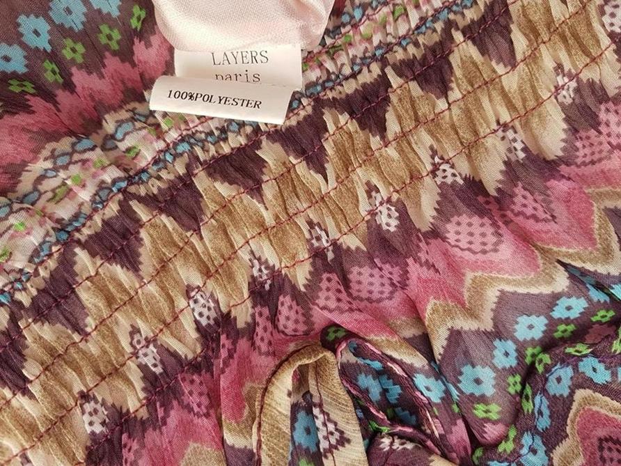 Layers Paris Rozmiar M Okrągły dekolt Sukienka Mini Bezrękawnik Krótka