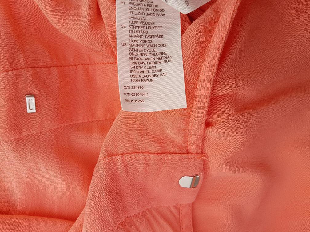 Other stories Rozmiar 38 Kolor Pomarańczowy W serek Sukienka Sheath Bezrękawnik Midi Materiał Wiskoza Other stories Rozmiar 38 Kolor Pomarańczowy W serek Sukienka Sheath Bezrękawnik Midi Materiał Wiskoza