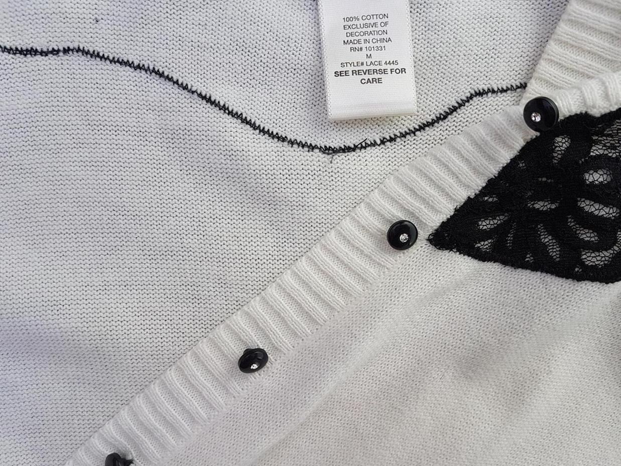 Charlotte russe Rozmiar M W serek Długi Zapinany Kardigan Krótki rękaw Cienka dzianina