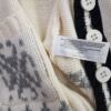 Fashion Elle Rozmiar M Kolor Kremowy Fair Isle W serek Długi Zapinany Kardigan Długi rękaw Materiał Akryl