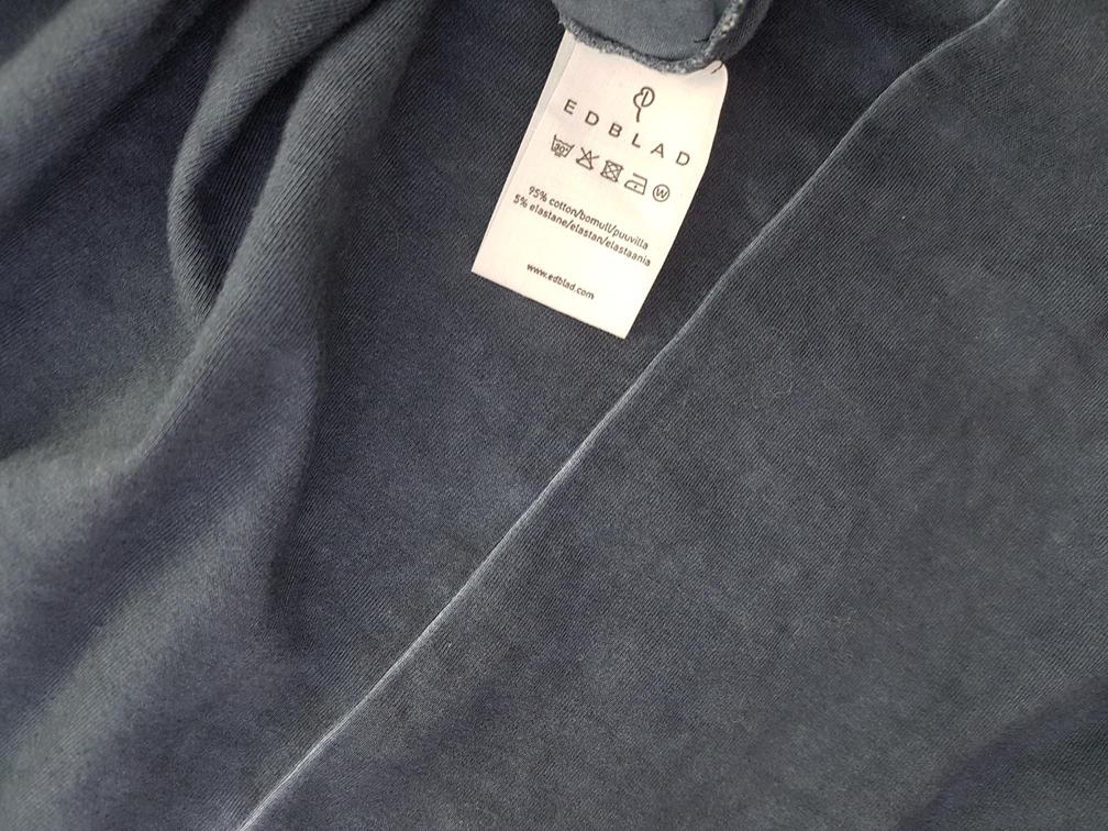 20190604_150059.jpg Edblad Rozmiar XS Kolor Granatowy Okrągły dekolt Bluzka Długi rękaw Materiał Bawełna