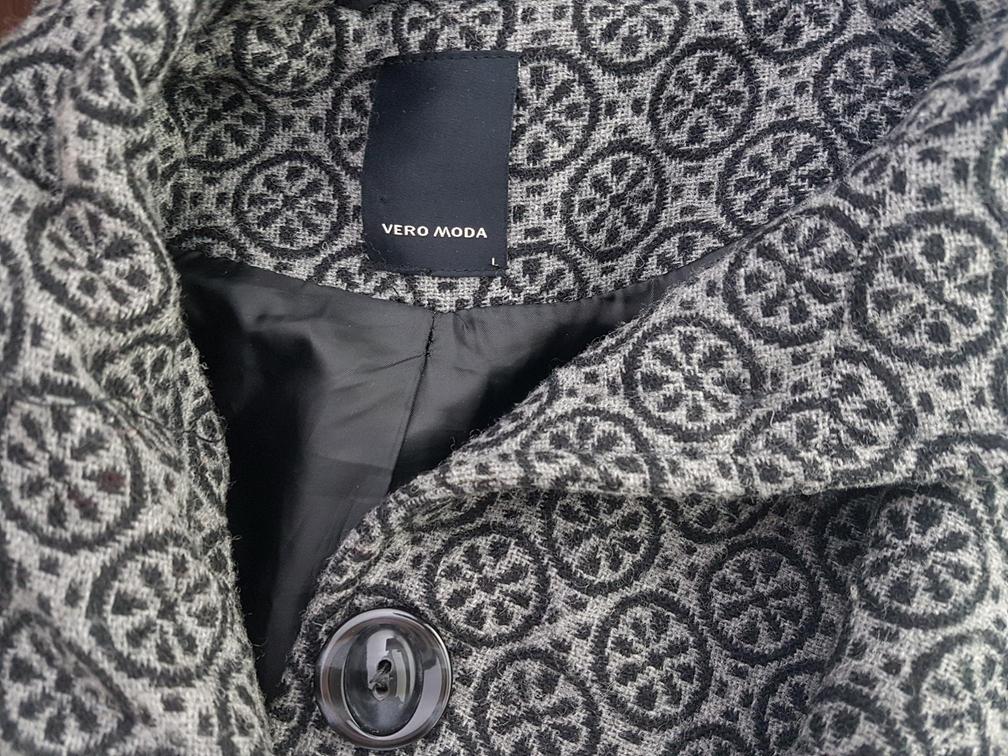 20190605_114449.jpg Vero moda Rozmiar L Kolor Szary Geometryczny Płaszcz Długi rękaw