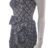 Miss selfridge Rozmiar 10 (38) Kolor Czarny Geometryczny Dekolt Serce Sukienka Mini Bezrękawnik Krótka