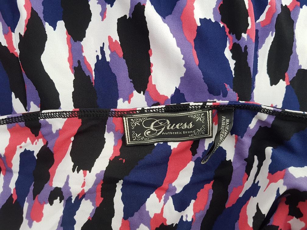 Guess Rozmiar S Kolor Fioletowy Halter Sukienka Mini Bezrękawnik Krótka