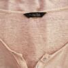 Massimo dutti Rozmiar L Kolor Pudrowy Róż W serek Bluzka Popover Guziki Długi rękaw
