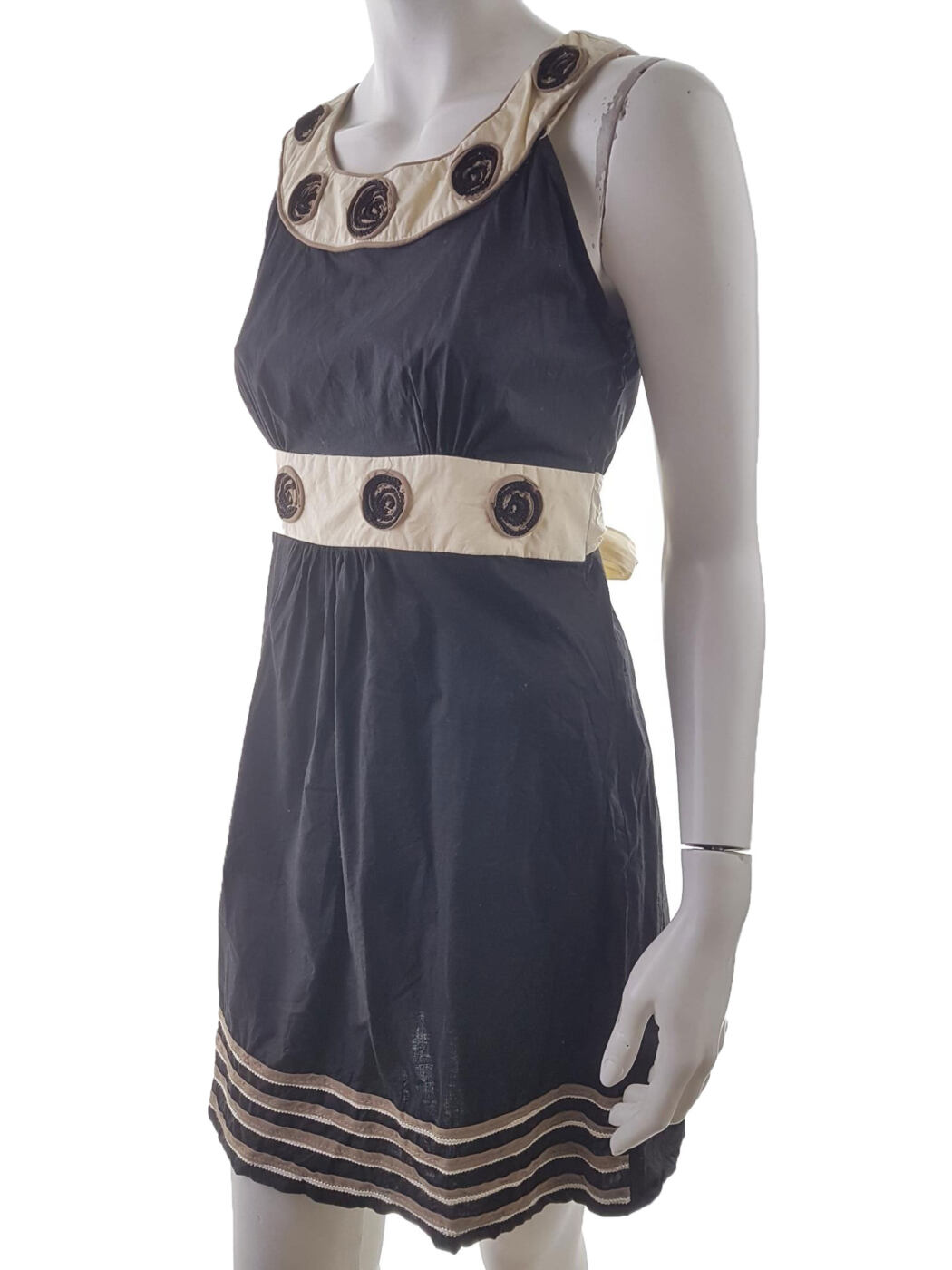 Sophyline Rozmiar L/XL Kolor Czarny Okrągły dekolt Sukienka Sheath Bezrękawnik Do Kolan Materiał Bawełna Sophyline Rozmiar L/XL Kolor Czarny Okrągły dekolt Sukienka Sheath Bezrękawnik Do Kolan Materiał Bawełna