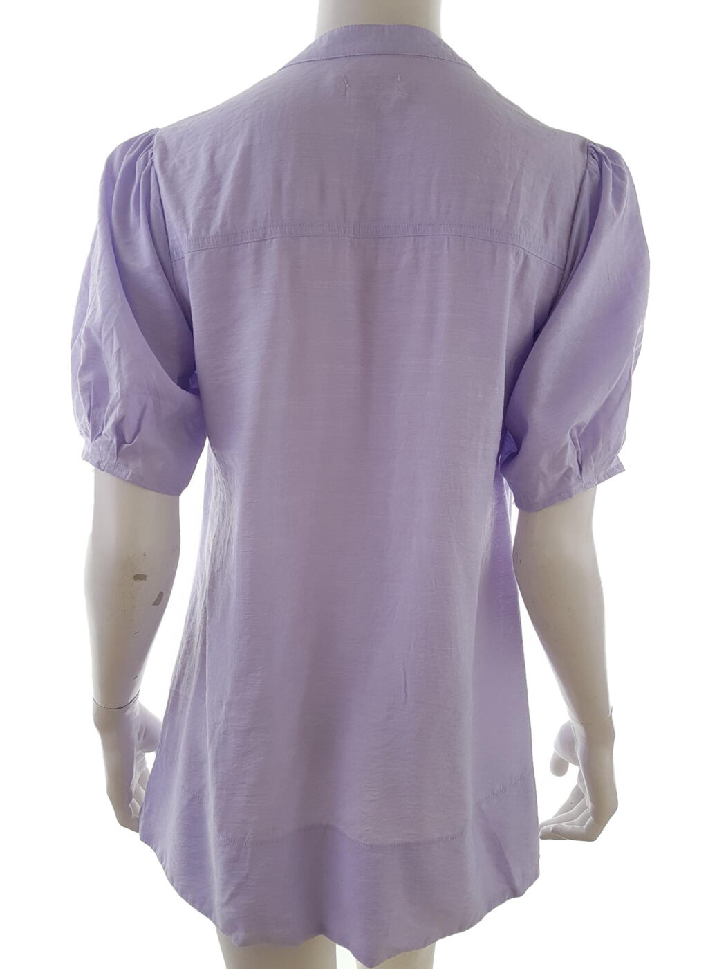 Jensen Rozmiar 36 Kolor Lawendowy Split Crew Neck Tunika Popover Bluzka Krótki rękaw Materiał Wiskoza Jensen Rozmiar 36 Kolor Lawendowy Split Crew Neck Tunika Popover Bluzka Krótki rękaw Materiał Wiskoza