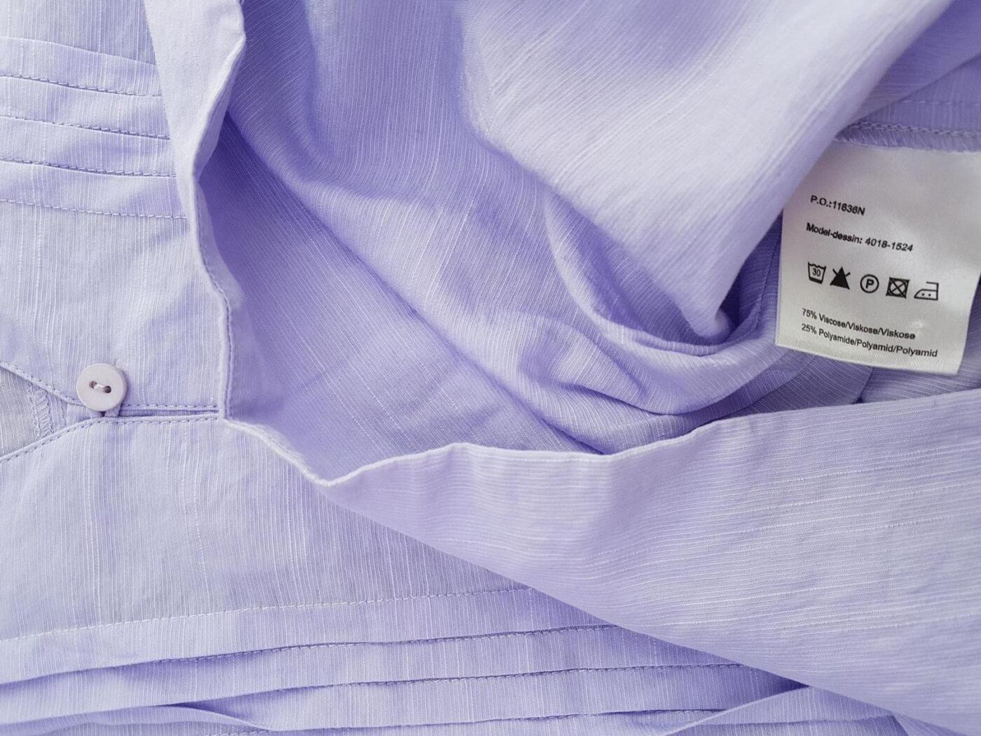 Jensen Rozmiar 36 Kolor Lawendowy Split Crew Neck Tunika Popover Bluzka Krótki rękaw Materiał Wiskoza Jensen Rozmiar 36 Kolor Lawendowy Split Crew Neck Tunika Popover Bluzka Krótki rękaw Materiał Wiskoza