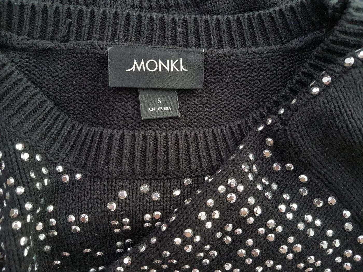 20190606_123653_r1.jpg Monki Rozmiar S Kolor Czarny Crew Neck Sweter Długi rękaw Materiał Bawełna Cienka dzianina