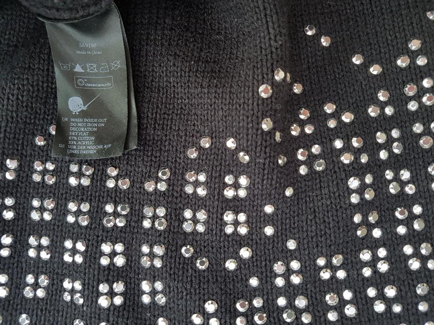 20190606_123703_r1.jpg Monki Rozmiar S Kolor Czarny Crew Neck Sweter Długi rękaw Materiał Bawełna Cienka dzianina