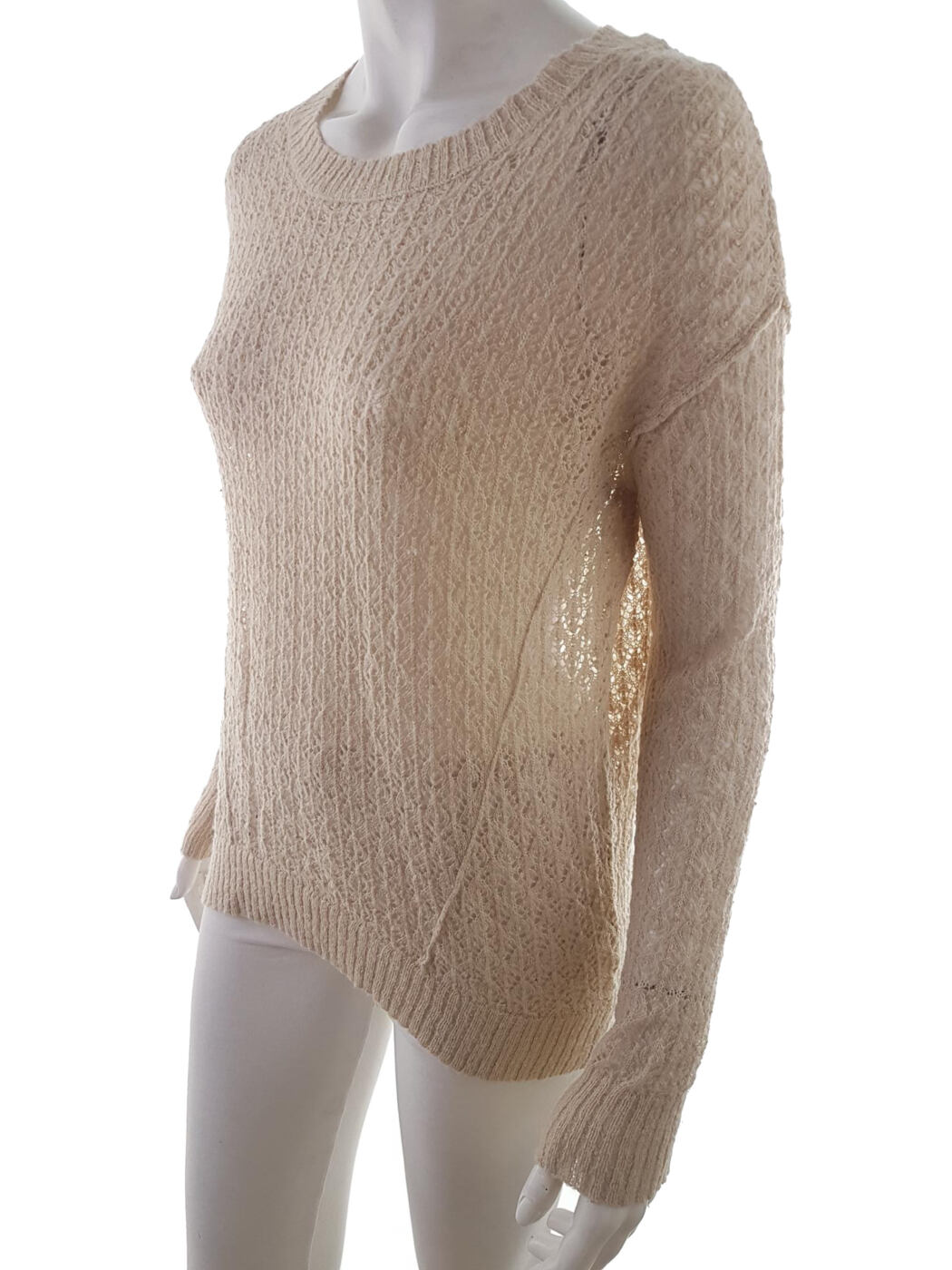 20190606_132804.jpg Topshop Rozmiar 38 Kolor Beżowy Okrągły dekolt Sweter Długi rękaw Materiał Akryl