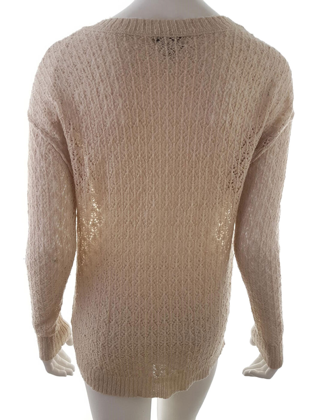 20190606_132810.jpg Topshop Rozmiar 38 Kolor Beżowy Okrągły dekolt Sweter Długi rękaw Materiał Akryl