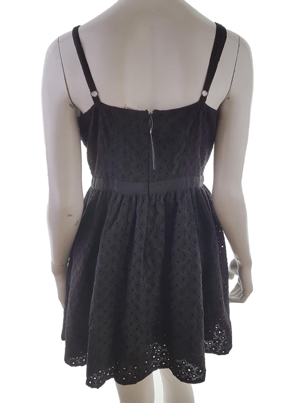 Forever 21 Rozmiar L Kolor Czarny Odkryte Ramiona Sukienka Mini Bezrękawnik Krótka Materiał Bawełna 100%
