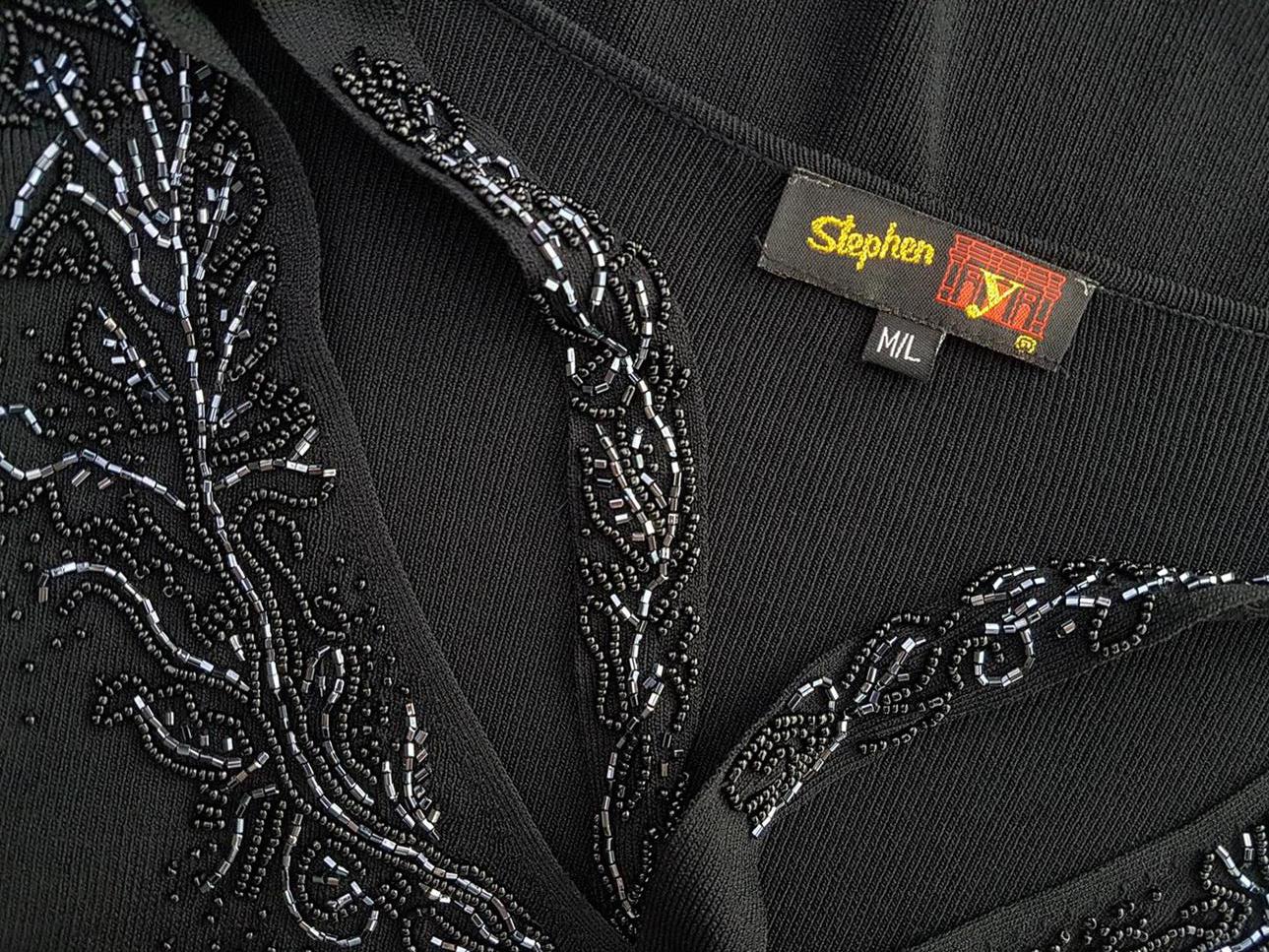 20190606_152016_r1.jpg Stephen Y Rozmiar M/L Kolor Czarny Keyhole Crew Neck Bluzka Krótki rękaw Materiał Rayon
