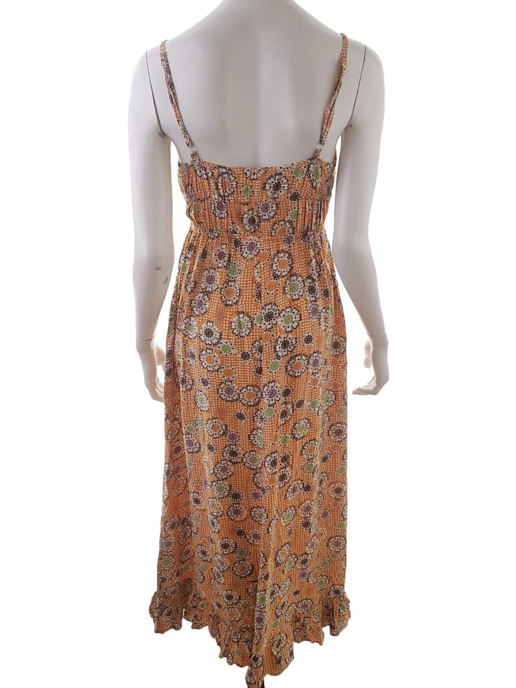 River island Rozmiar 10 (38) Kolor Pomarańczowy Odkryte Ramiona Sukienka Maxi Bezrękawnik Długa Materiał Wiskoza 100% River island Rozmiar 10 (38) Kolor Pomarańczowy Odkryte Ramiona Sukienka Maxi Bezrękawnik Długa Materiał Wiskoza 100%