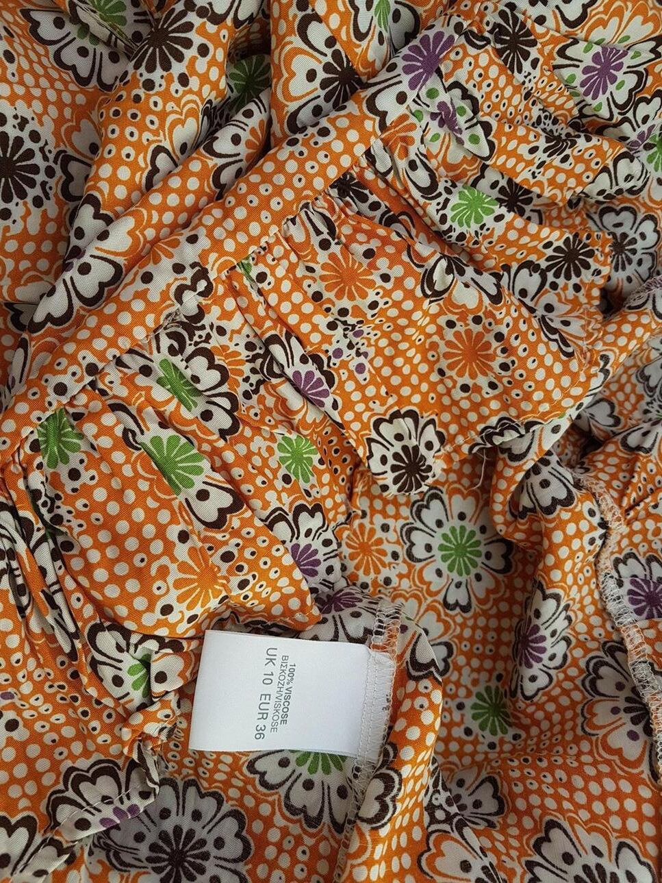 River island Rozmiar 10 (38) Kolor Pomarańczowy Odkryte Ramiona Sukienka Maxi Bezrękawnik Długa Materiał Wiskoza 100% River island Rozmiar 10 (38) Kolor Pomarańczowy Odkryte Ramiona Sukienka Maxi Bezrękawnik Długa Materiał Wiskoza 100%
