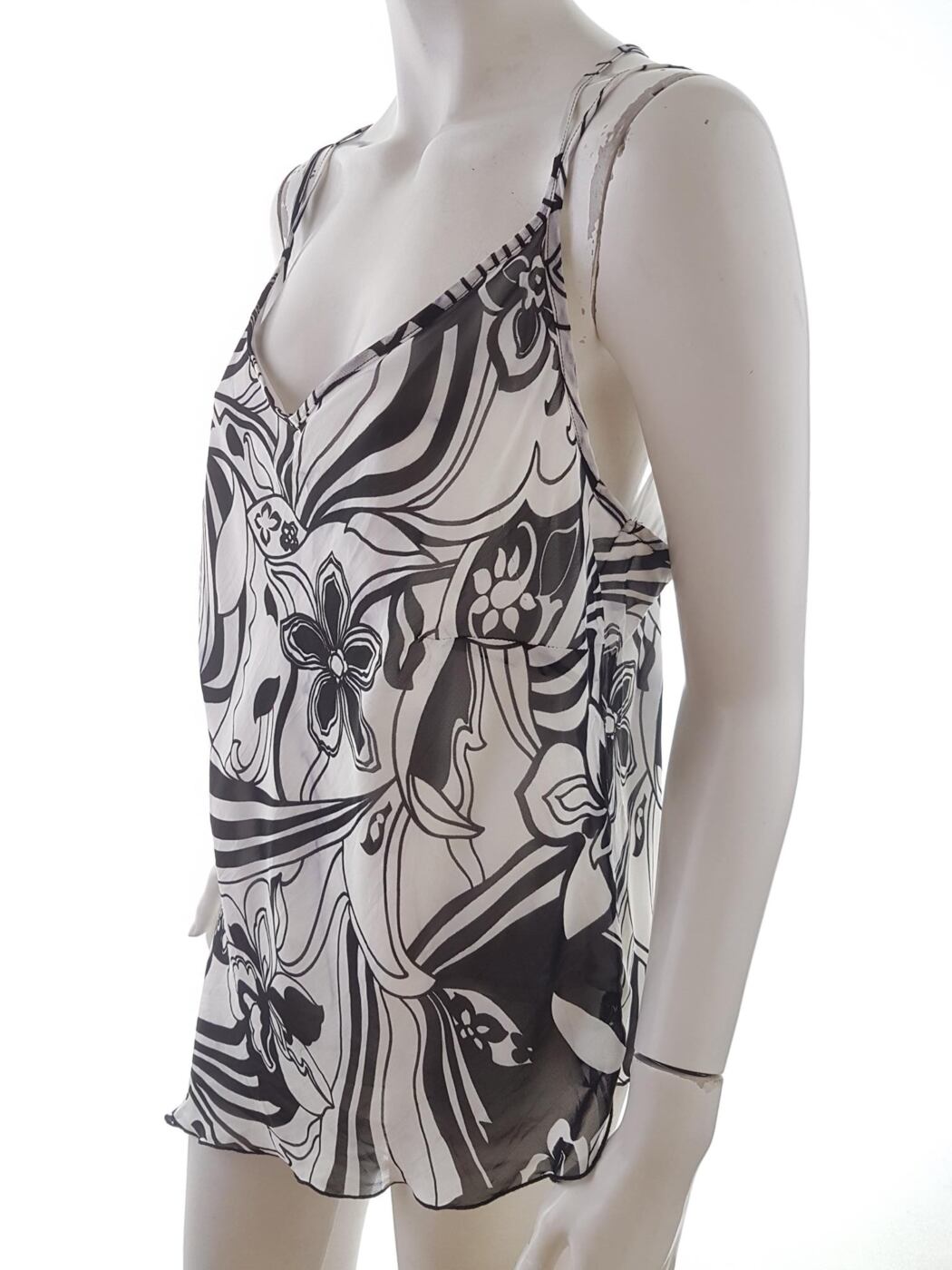 20190612_123947.jpg Dorothy perkins Rozmiar 18 (46) Kolor Biały W serek Bluzka Bezrękawnik Materiał Wiskoza 100%