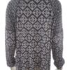 Monsoon Rozmiar 42 Kolor Czarny Romby Split Crew Neck Tunika Bluzka Długi rękaw