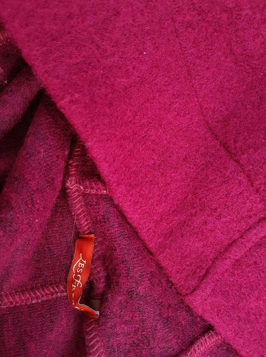 LES FRERES Rozmiar 2 (XL) Kolor Fioletowy Płaszcz Długi rękaw Materiał Wełna