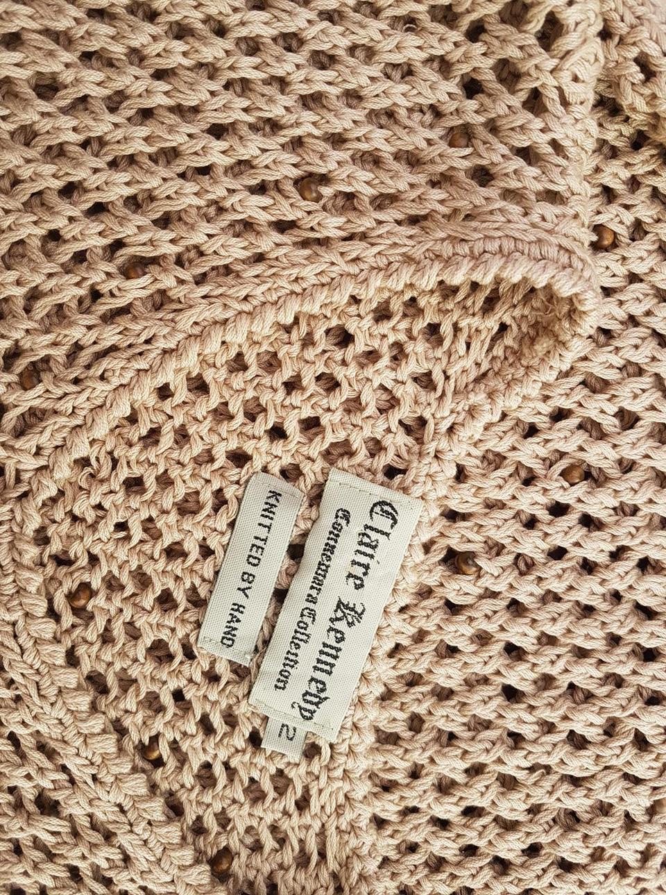 20190614_100808.jpg Claire Kennedy Rozmiar S (2) Kolor Brązowy Crew Neck Sweter Bezrękawnik Materiał Bawełna 100%