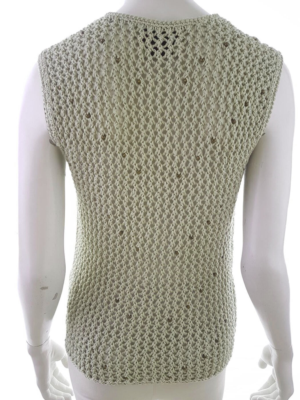 20190614_104751.jpg Claire Kennedy Rozmiar S (2) Kolor Zielony Crew Neck Sweter Bezrękawnik Materiał Bawełna 100%