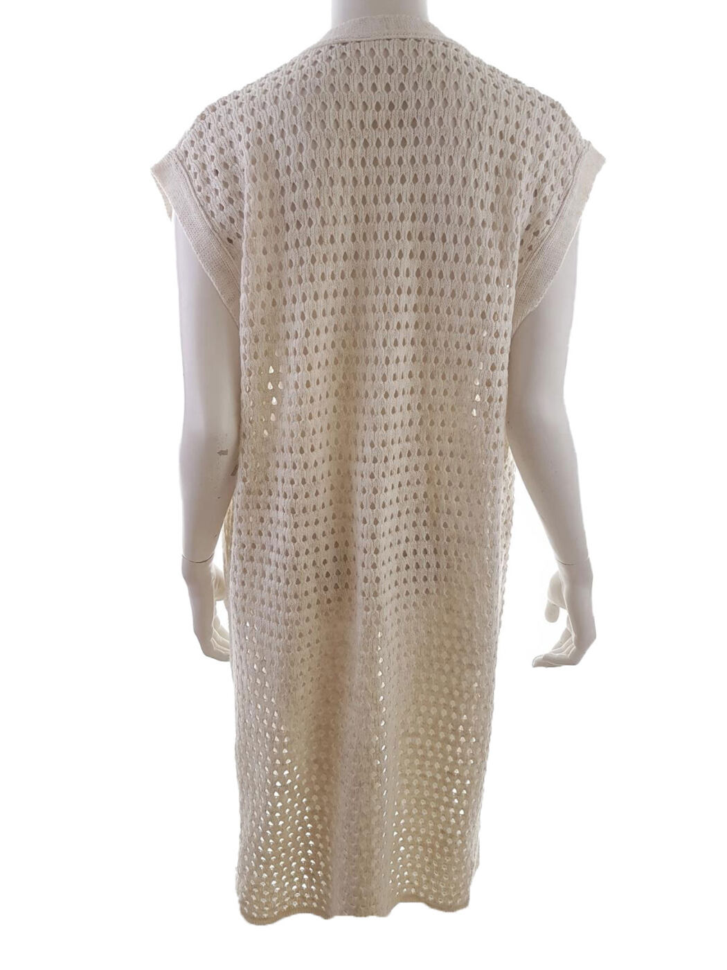 Vintage Rozmiar XXL Kolor Kremowy W serek Tunika Bluzka Bezrękawnik Vintage Rozmiar XXL Kolor Kremowy W serek Tunika Bluzka Bezrękawnik