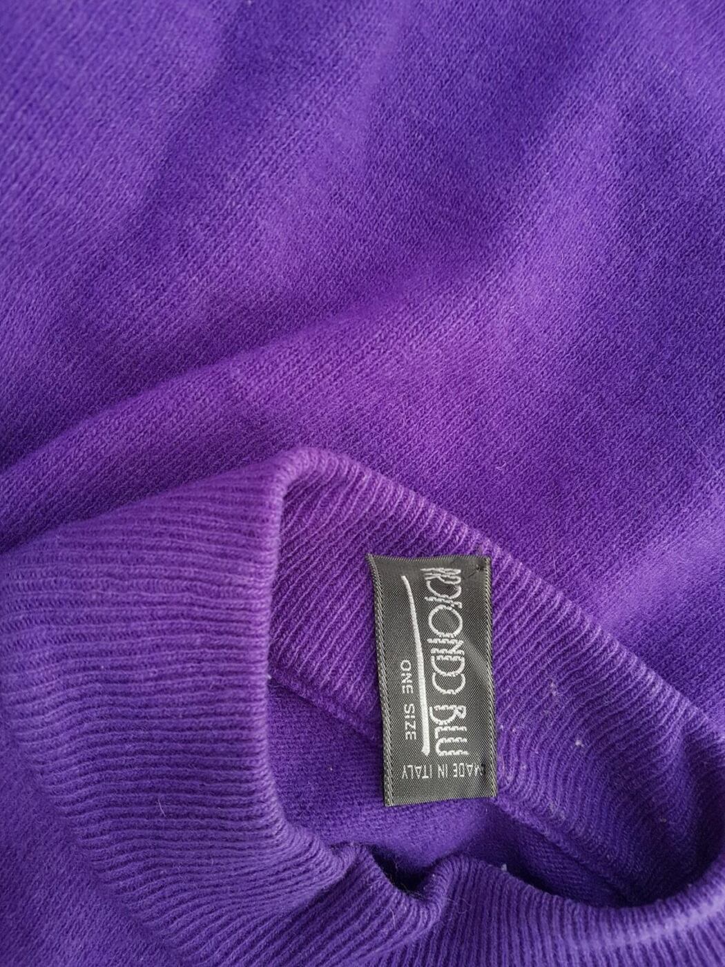 Profondo Blu Italy Rozmiar one size Kolor Fioletowy Pół golf Tunika Bluzka Długi rękaw Materiał Wełna Profondo Blu Italy Rozmiar one size Kolor Fioletowy Pół golf Tunika Bluzka Długi rękaw Materiał Wełna