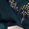 Monsoon Rozmiar S Kolor Zielony Geometryczny Keyhole Crew Neck Bluzka Długi rękaw Materiał Jedwab 100%