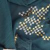 Monsoon Rozmiar S Kolor Zielony Geometryczny Keyhole Crew Neck Bluzka Długi rękaw Materiał Jedwab 100%