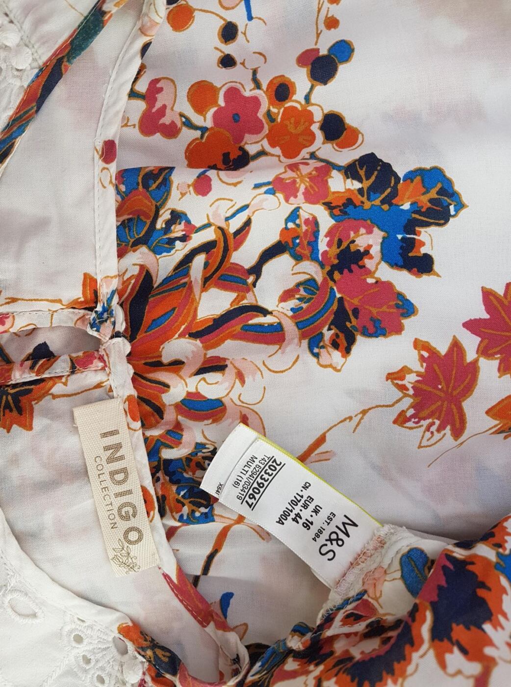 20190614_133732.jpg Indigo Rozmiar 16 (44) Kolor Biały Crew Neck Bluzka Krótki rękaw Materiał Modal 100%