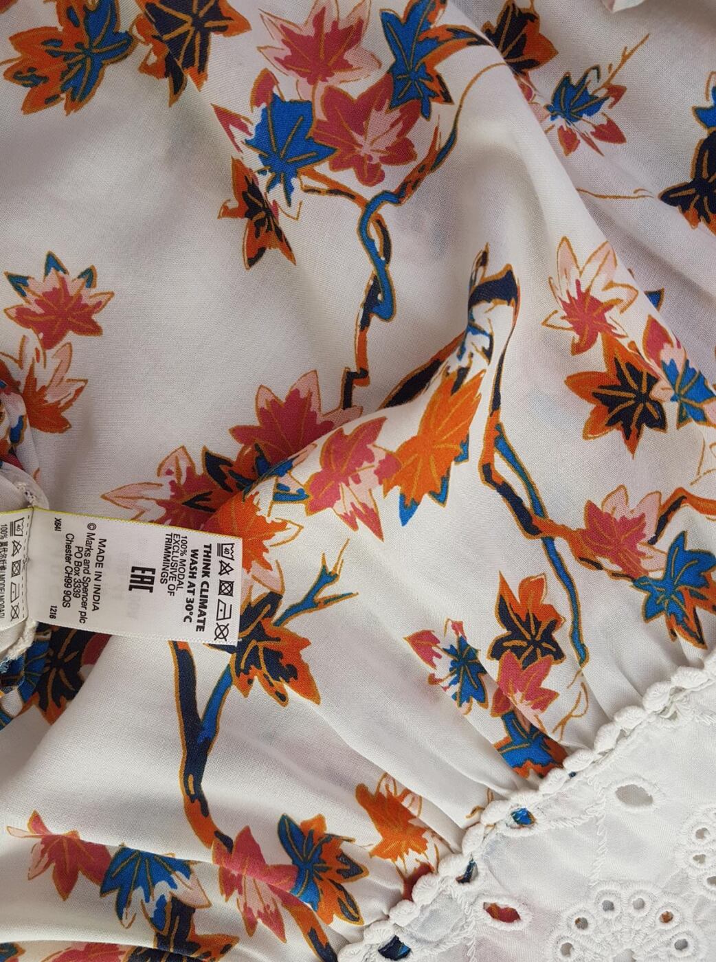 20190614_133741.jpg Indigo Rozmiar 16 (44) Kolor Biały Crew Neck Bluzka Krótki rękaw Materiał Modal 100%