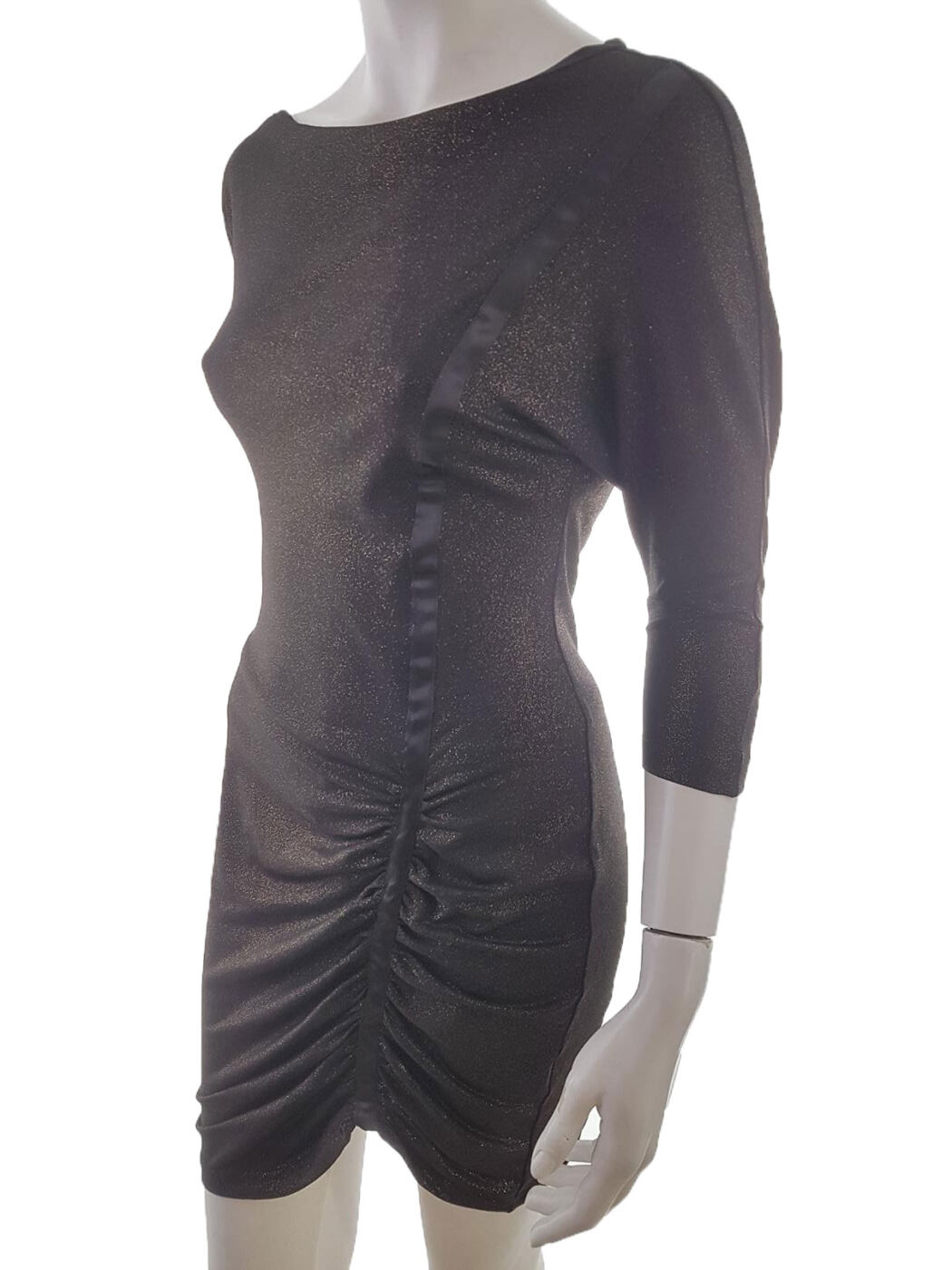 ASOS Rozmiar 8 (36) Kolor Czarny W łódkę Sukienka Mini Krótki rękaw Krótka ASOS Rozmiar 8 (36) Kolor Czarny W łódkę Sukienka Mini Krótki rękaw Krótka