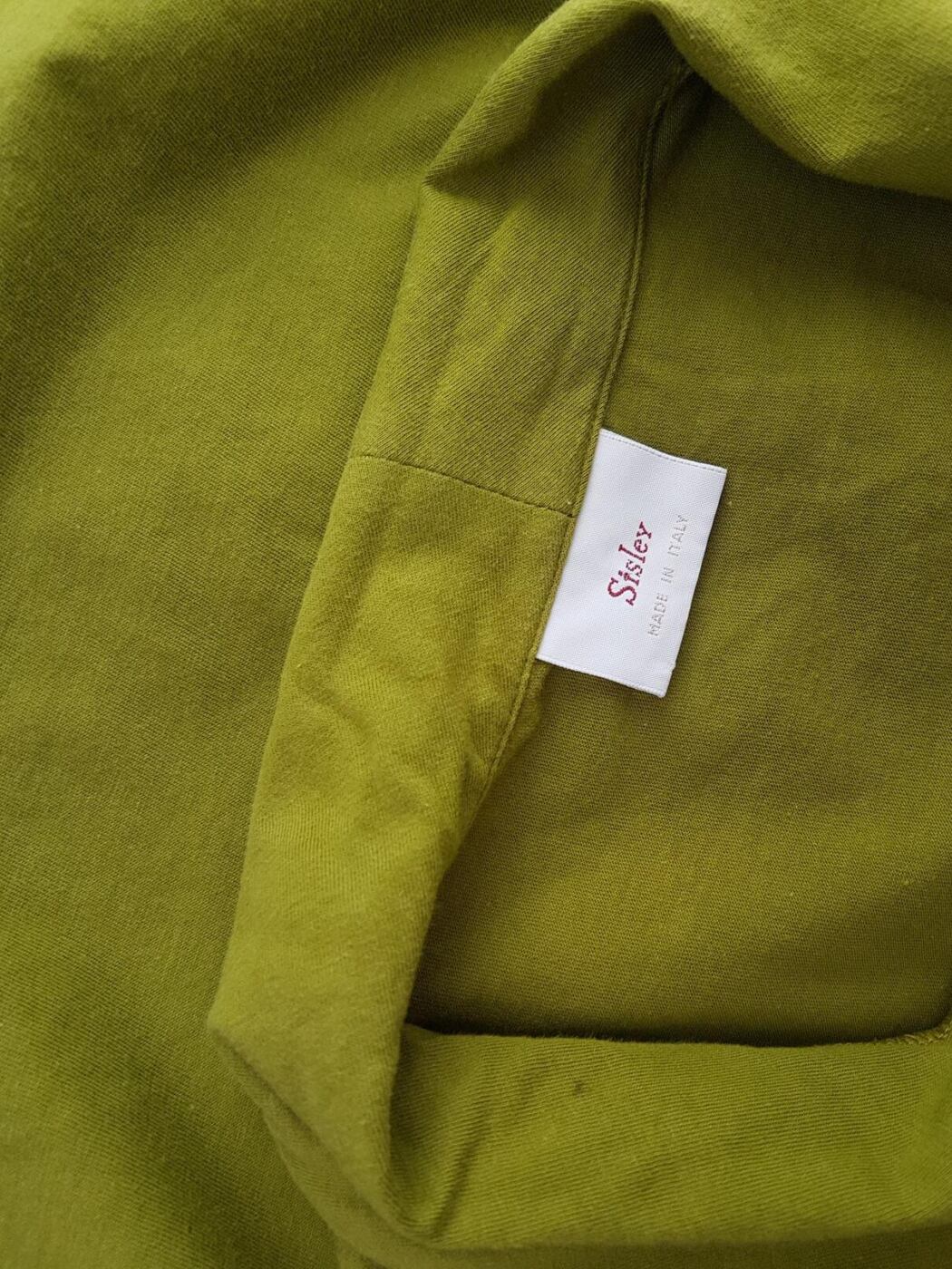 Sisley Rozmiar S Kolor Zielony Kołnierz Tunika Zapinana Bluzka Krótki rękaw Materiał Bawełna 100% Sisley Rozmiar S Kolor Zielony Kołnierz Tunika Zapinana Bluzka Krótki rękaw Materiał Bawełna 100%