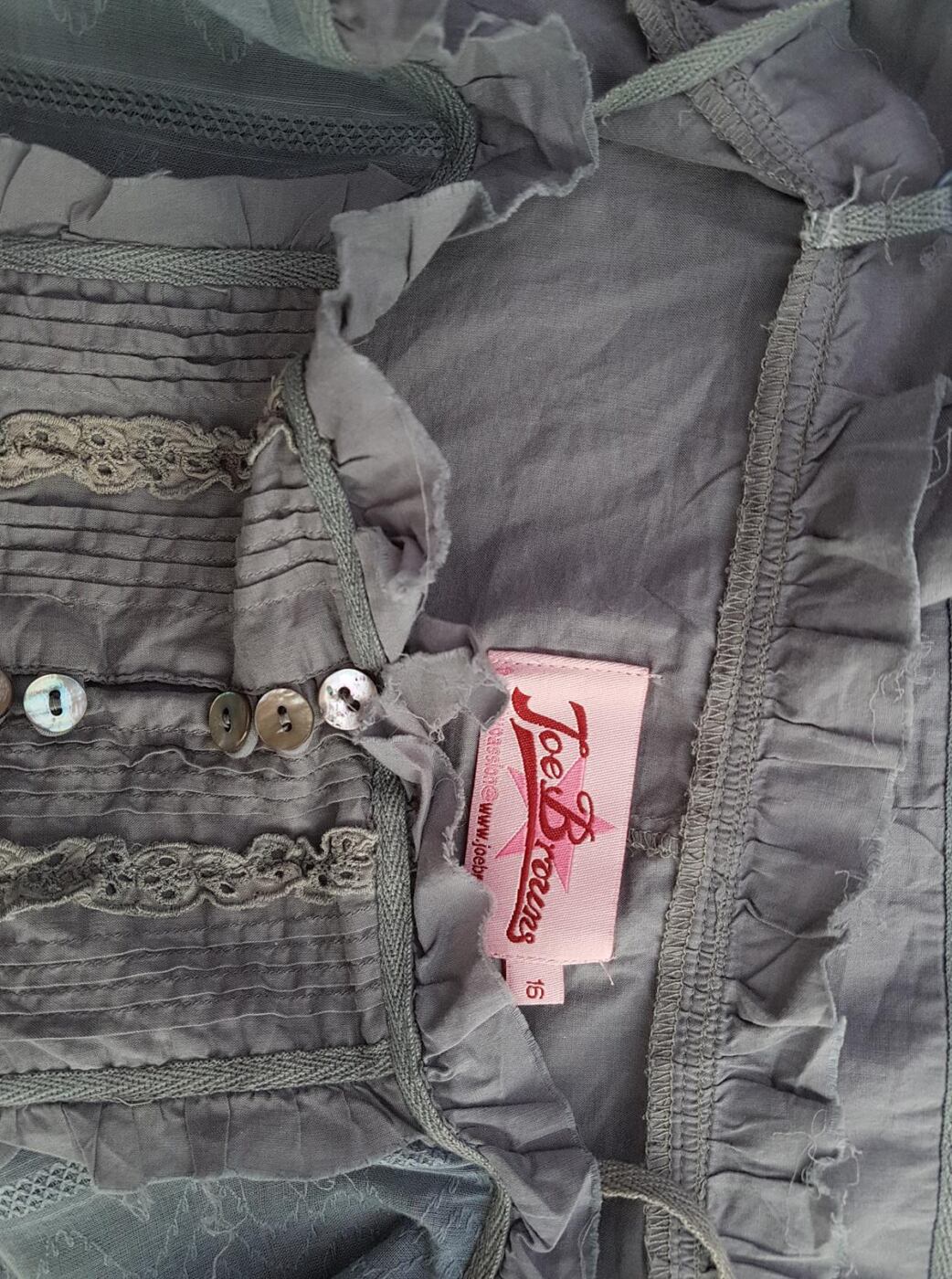20190617_124816.jpg Joe Browns Rozmiar 16 Kolor Khaki Kwadratowy dekolt Bluzka Bezrękawnik Materiał Bawełna 100%