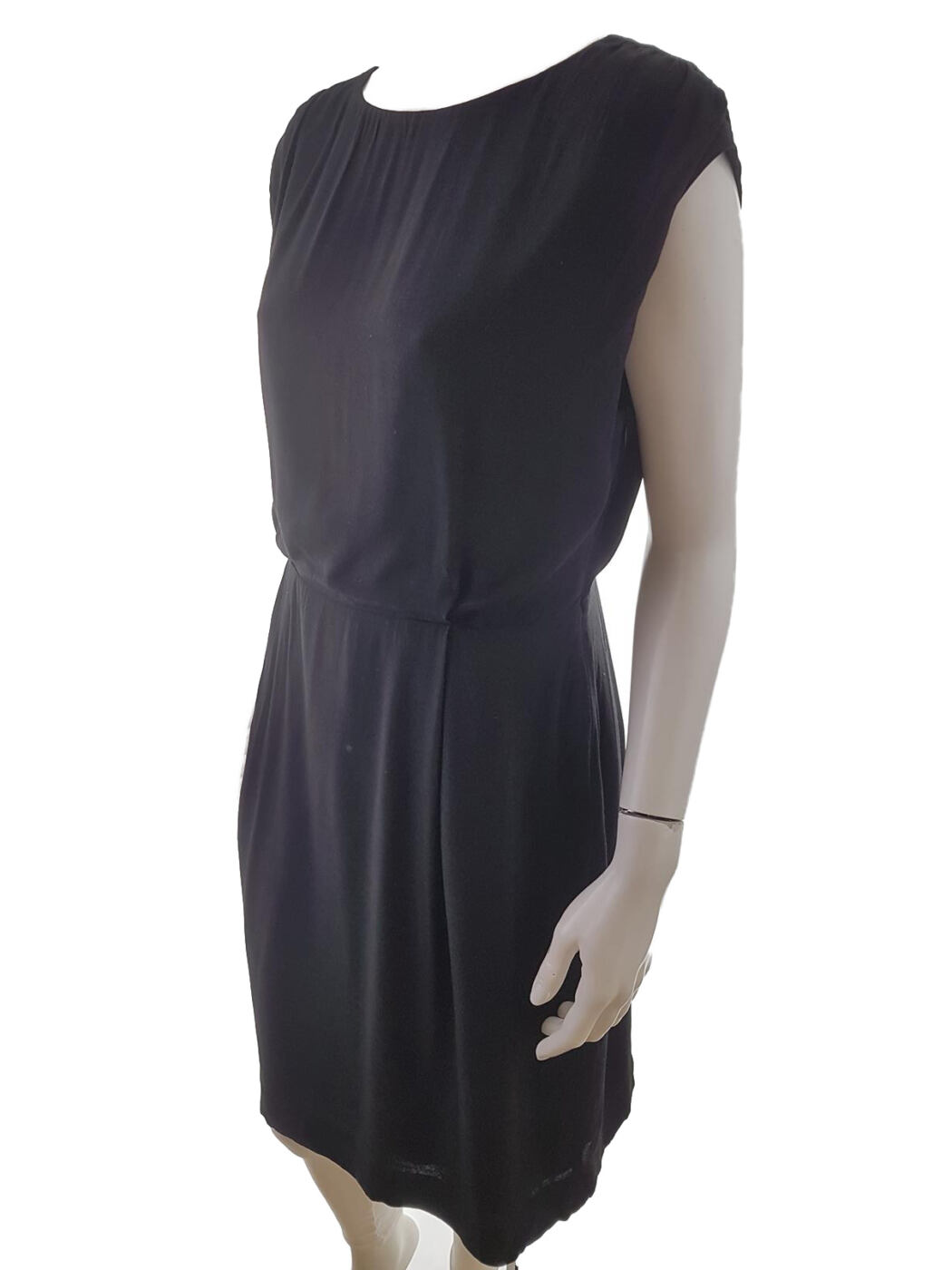 Bimba y Lola Rozmiar L Kolor Czarny Okrągły dekolt Sukienka Blouson Krótki rękaw Do Kolan Materiał Wiskoza 100% Bimba y Lola Rozmiar L Kolor Czarny Okrągły dekolt Sukienka Blouson Krótki rękaw Do Kolan Materiał Wiskoza 100%