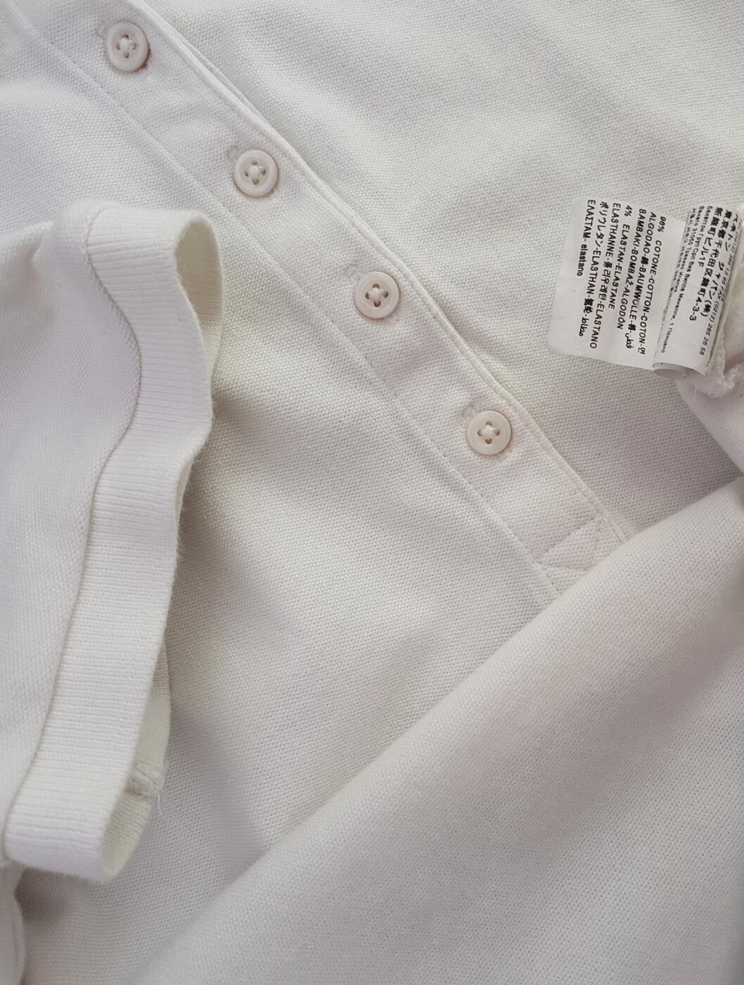 United colors benetton Rozmiar M Kolor Biały Kołnierz Koszulka Polo Krótki rękaw Materiał Bawełna