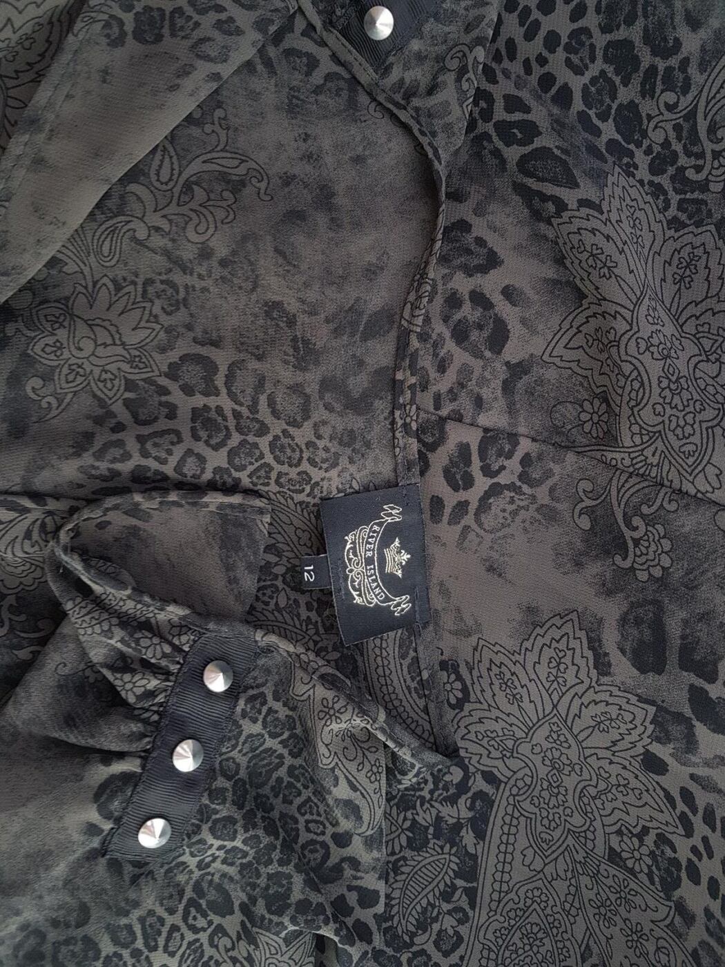 River island Rozmiar 12 (40) Kolor Szary W serek Sukienka Maxi Krótki rękaw Długa