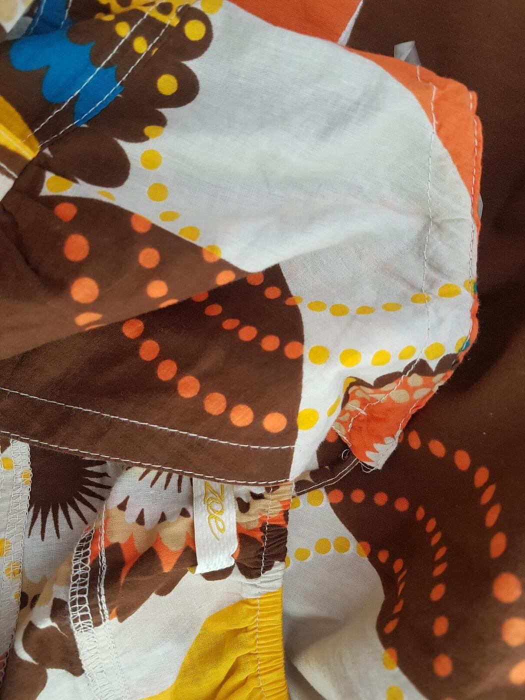 Zoe Rozmiar 10 (38) Kolor Brązowy Geometryczny Halter Sukienka Maxi Bezrękawnik Długa Materiał Bawełna 100% Zoe Rozmiar 10 (38) Kolor Brązowy Geometryczny Halter Sukienka Maxi Bezrękawnik Długa Materiał Bawełna 100%